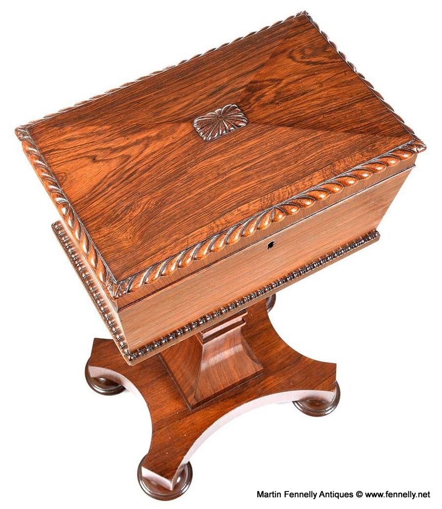 132 Sold Antique Flame Mahogany English Regency Tea Poy Gillows Lancaster Tea Caddy 19 Ct - Image 2
