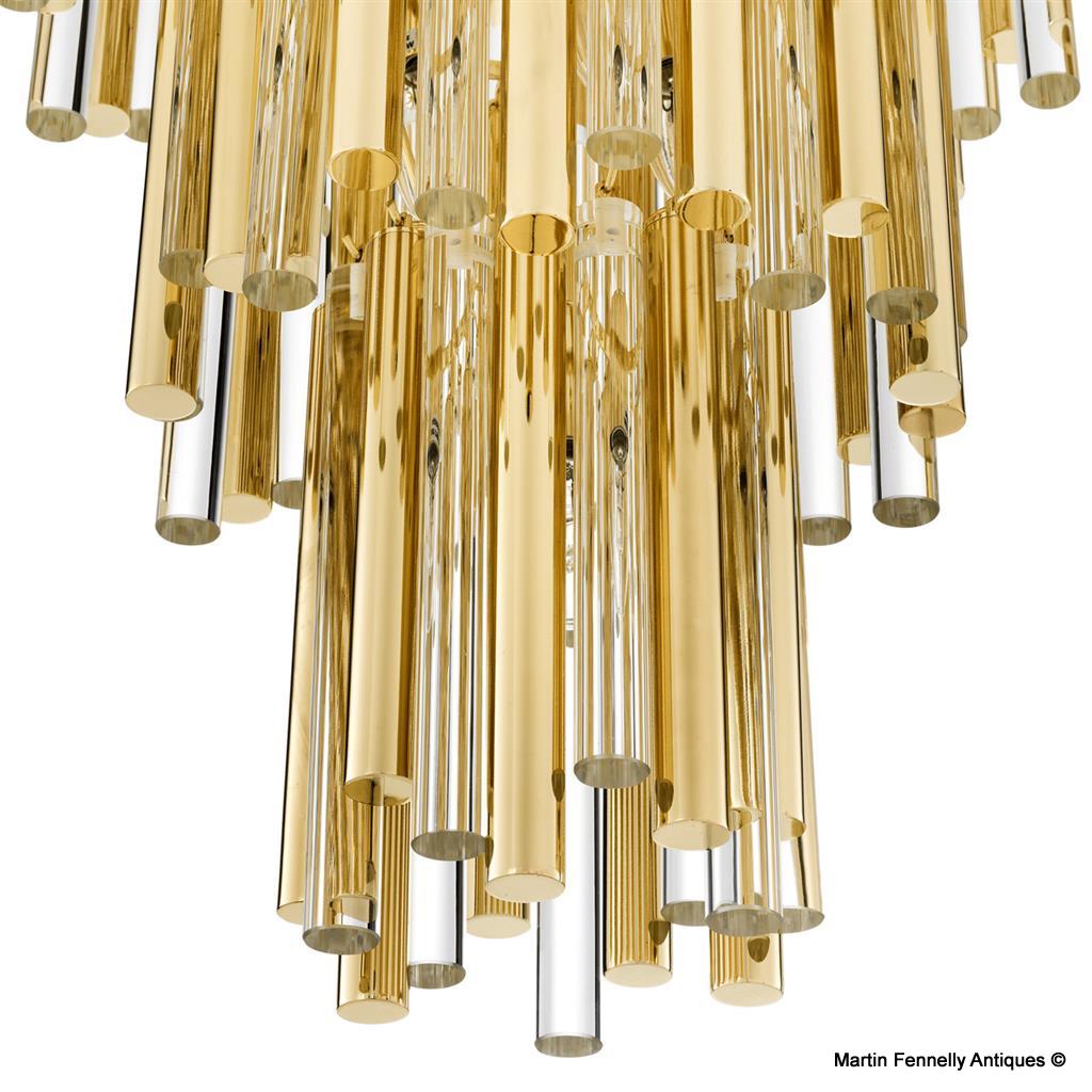 M028 Sold Vintage - Large - Venini Style - Crystal and Gilt - Gigi by Eichholtz - Image 4