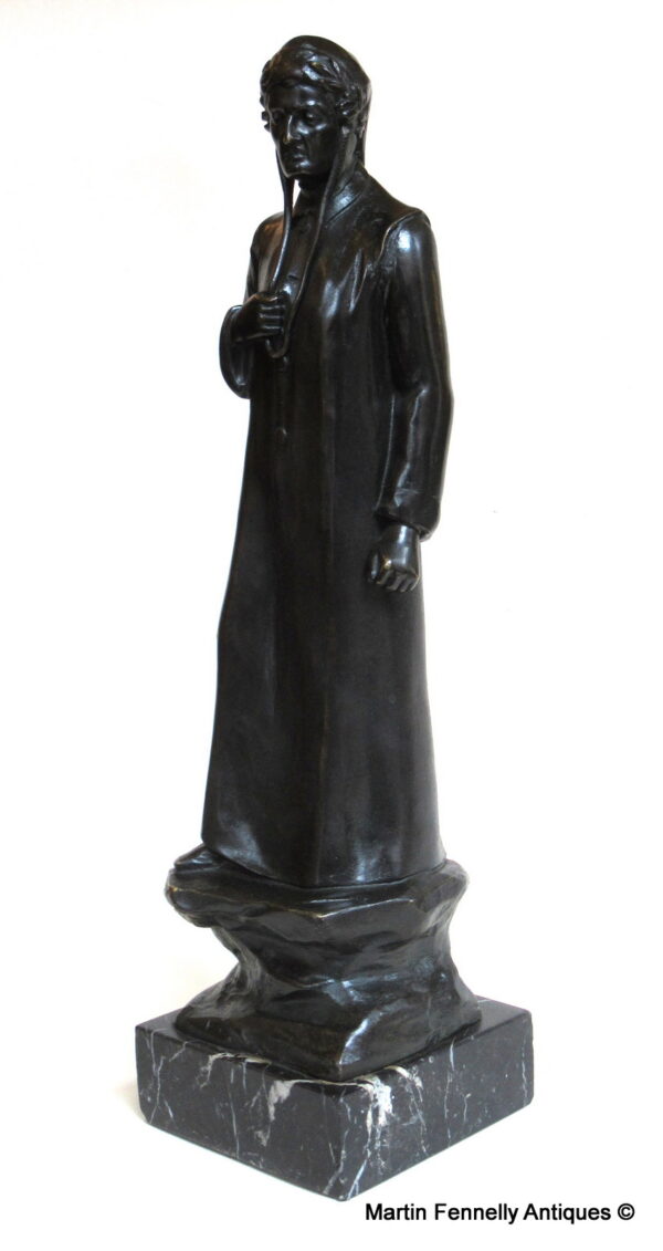 184 Sold Tito Angelini (1806–1878) - Superb Bronze of Dante Circa 1850 - Italian
