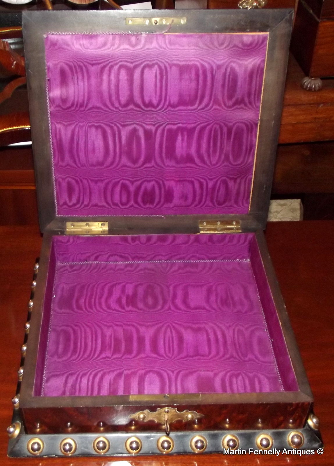 912 Sold Ornate Birds Eye Maple Casket - Circa 1900 - Image 4