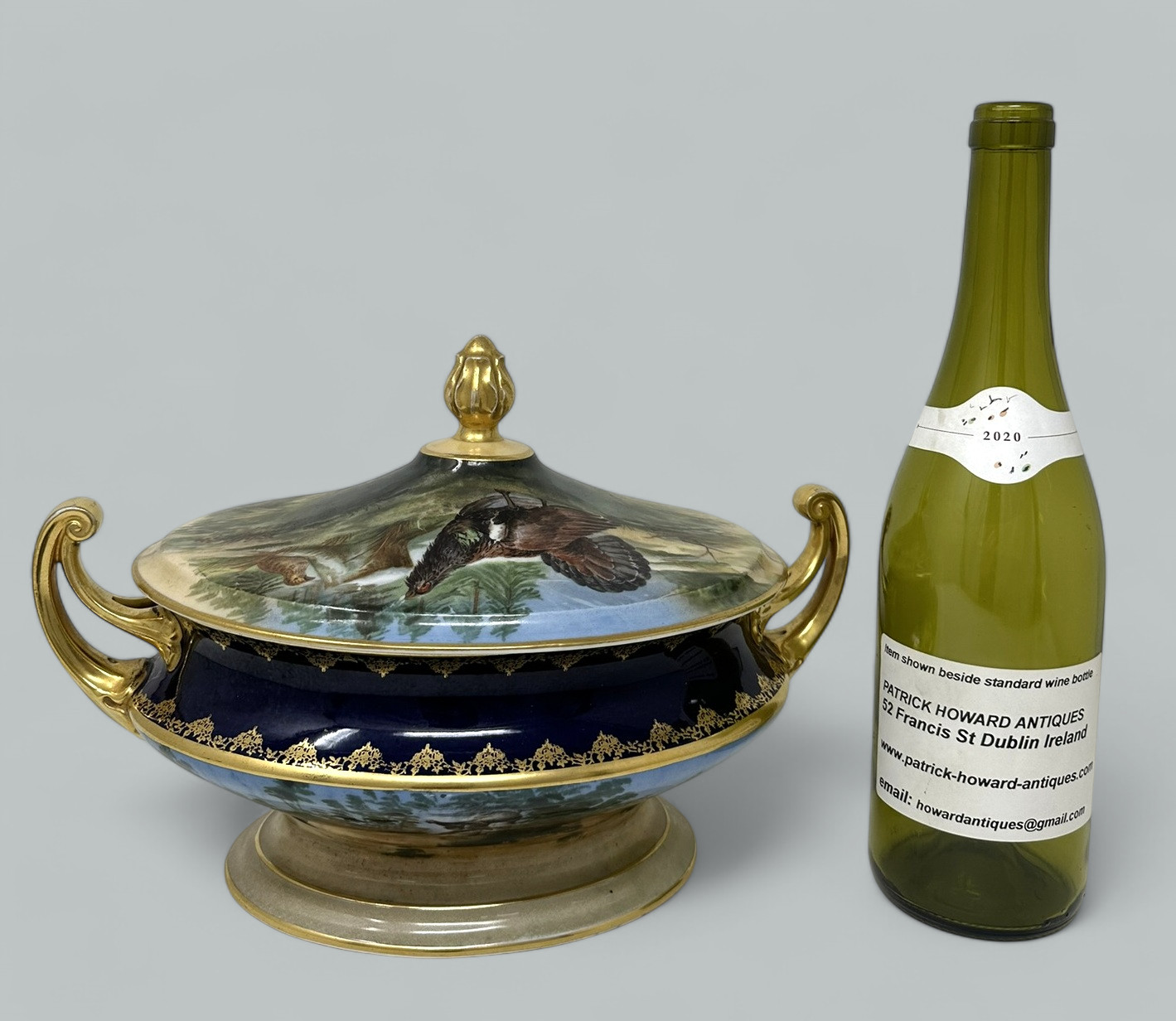 758 Sold Antique Epiag Royal Czechoslovakian Porcelain Hand Painted Tureen Centerpiece - Image 7