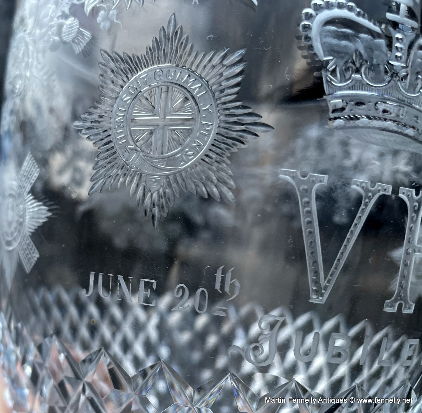 163 Very Rare Ceromonial Wine Glass - Queen Victoria Jubilee 1887 - Image 8