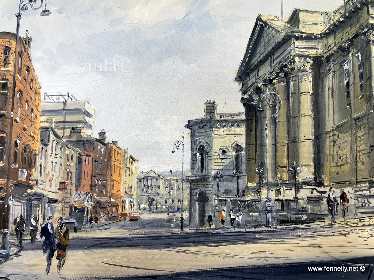 837 Sold City Hall Dublin - Oil on Board - Colin Gibson - Image 2