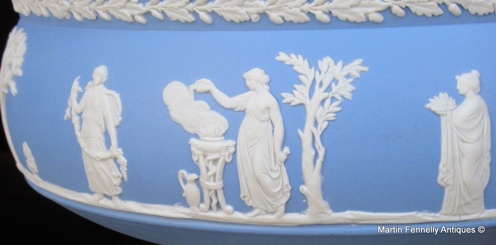 391 Pair of Wedgwood Light Blue Jasper Footed Bowls - English - Image 5