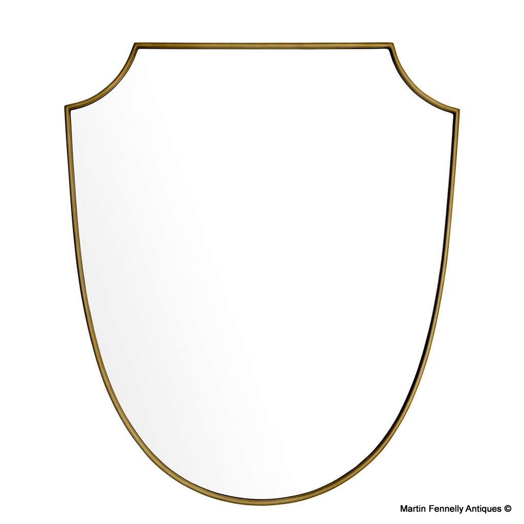 M038 Sold Brass Framed 1950's inspired Wall Mirror - Image 2
