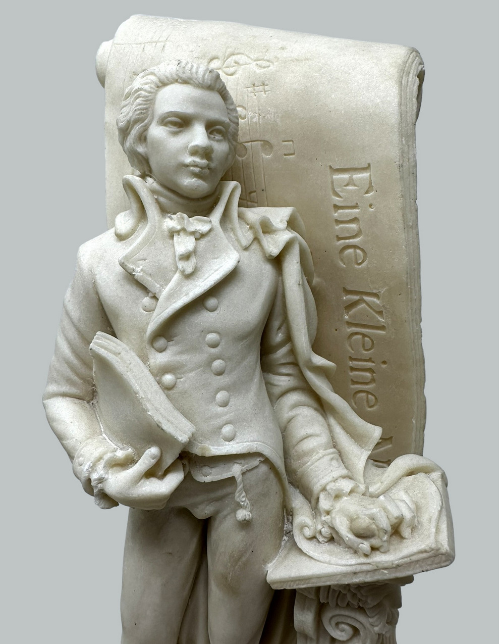 299 Pair Vintage Musical Figural Sculptors Male Book Ends Wolfgang Amadeus Mozart - Image 6