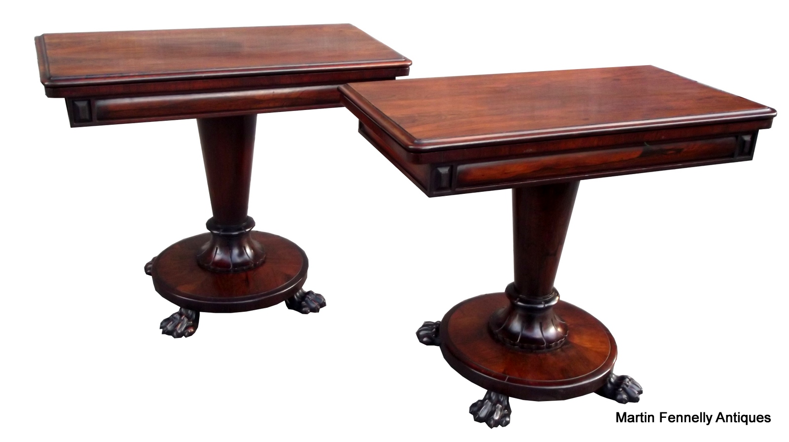 848 Sold Pair of Rosewood Card Tables Circa 1840 - Wonderful Quality
