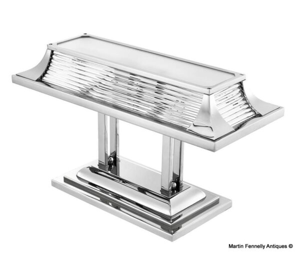 M070 Sold Superb Nickel and Glass Desk Lamp - Eichholtz - Wonderful Design