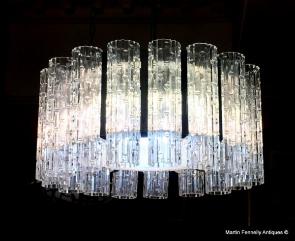 318 Sold Rare Mazzega Italian Murano Chandelier Circa 1950
