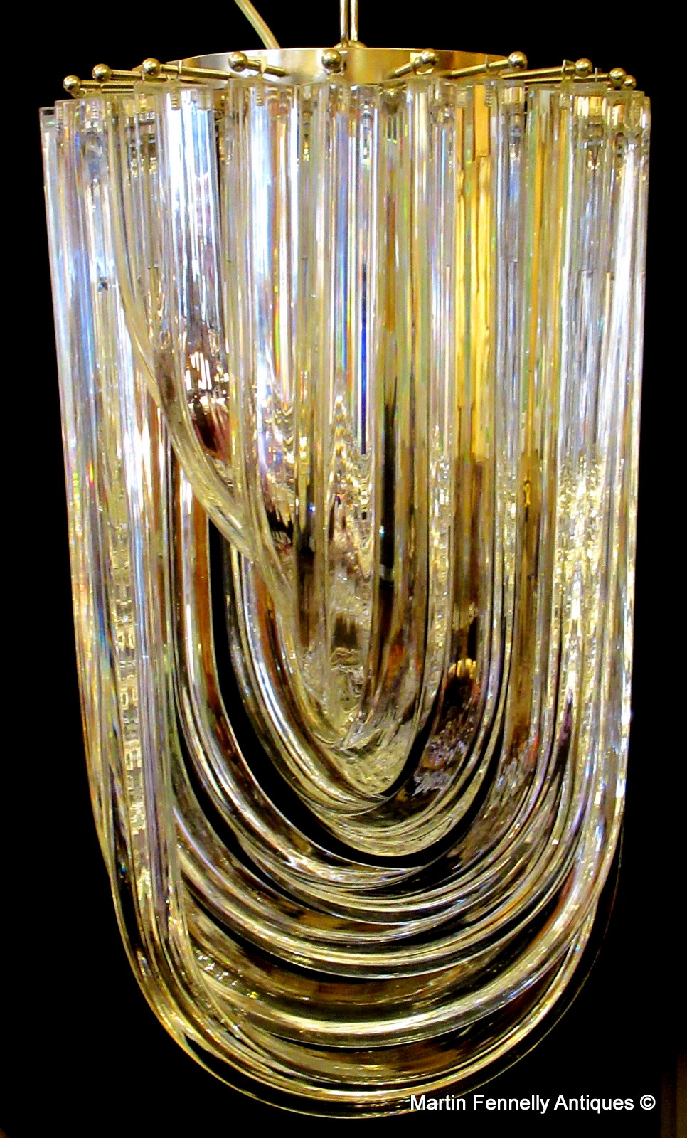 891 Sold Chandelier - Venini - Italy - Superb Mid Century Dynamic Design Circa 1960 - Image 2