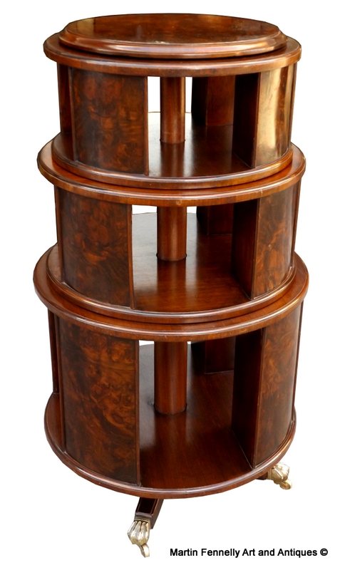 408 Sold Victorian Walnut 'Wedding Cake' Revolving Bookcase - Circa 1880 - Image 2