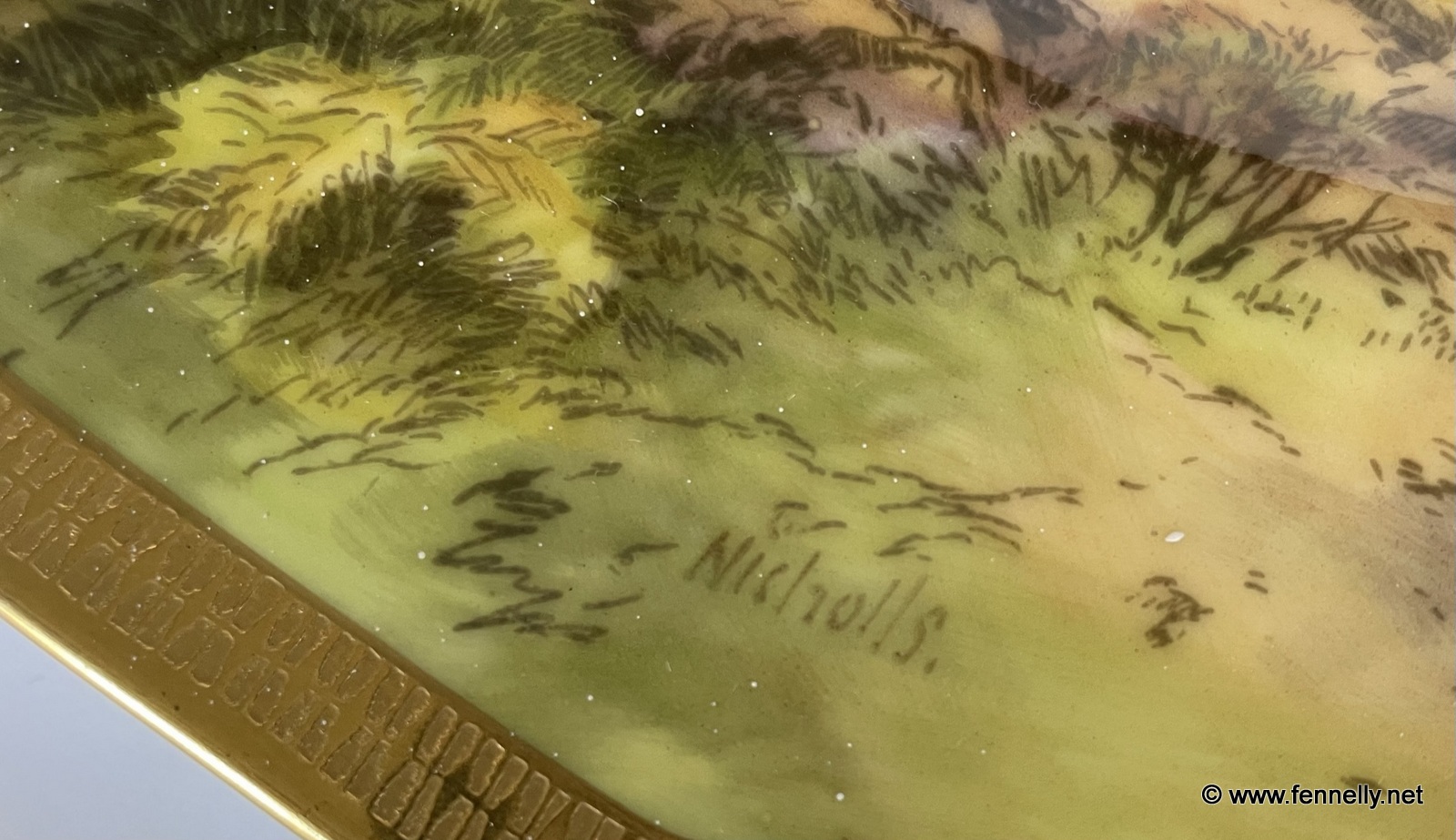 113 Set of 4 Royal Worcester Cabinet Plates - Circa 1920 - Hand Painted - Signed - Image 6