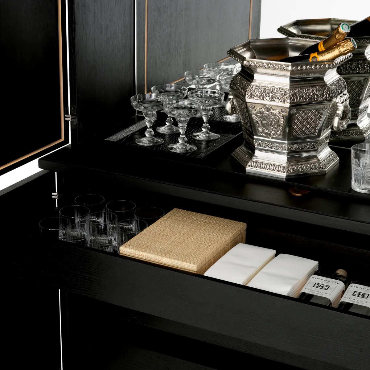 M192 Sold Bar Cabinet Kellam, inspired by the opulence of early 20th-century New York - Image 4