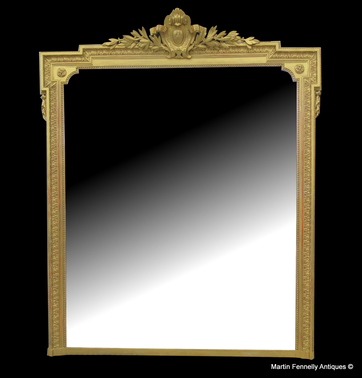 924 Sold Beautiful Antique French Mirror Circa 1880 - Large - Lovely Patina