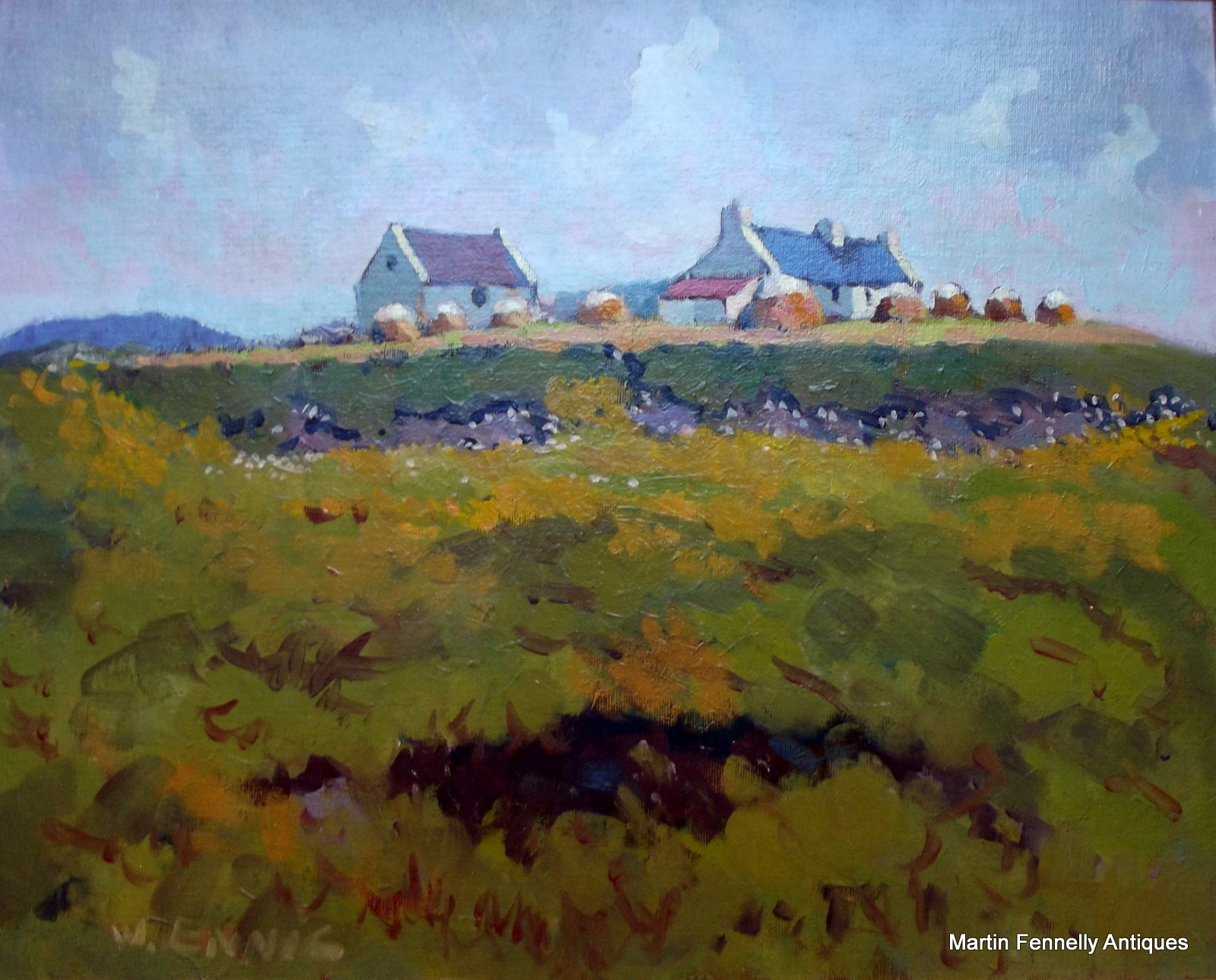 338 William Ennis - Irish Artist - Connemara Cottages