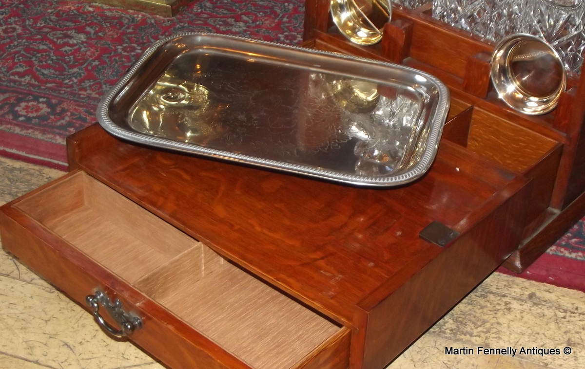 947 Victorian English Tantalus - Superb Condition - Circa 1898 - Image 5