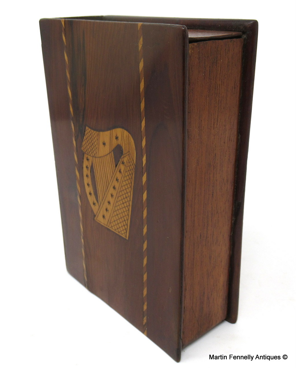 584 Sold Rare Irish Killarney Wood Casket Modelled as a Book Mid 19th Century - Image 3