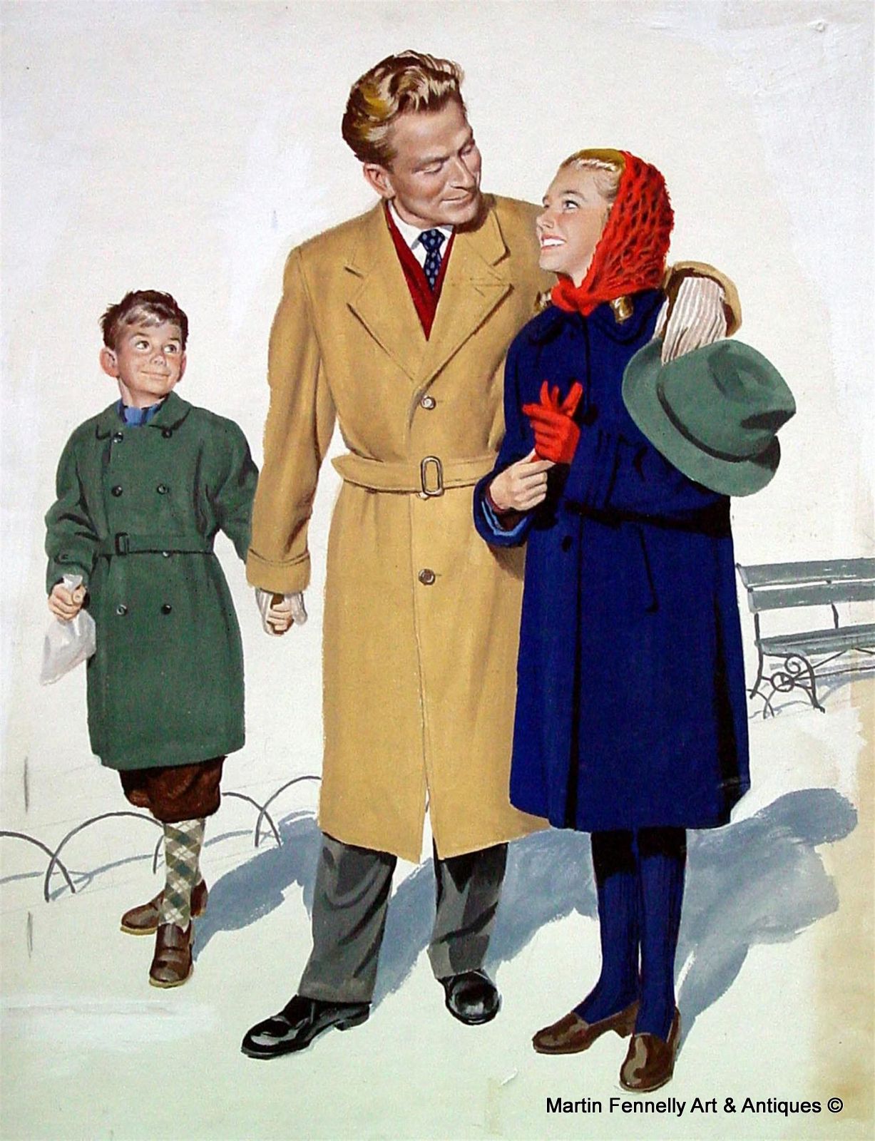 M051 Danish Watercolour Jørgen Myller Circa 1960 - Rare