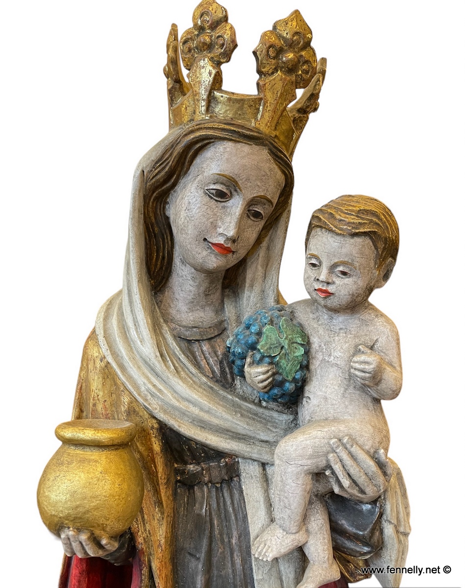 039 Sold Rare Italian Madonna and Child - Carved Wood - Salzburg Tradition - Image 3