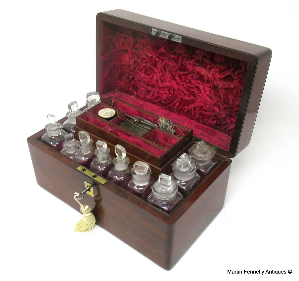 285 Rare Antique Apothecary Chest - Complete with Contents Circa 1840