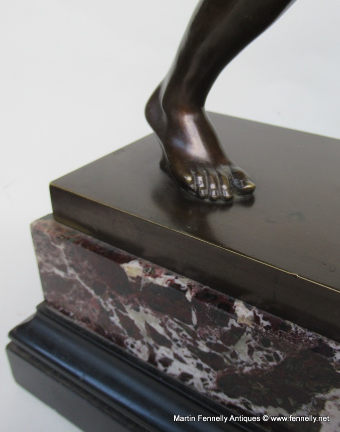 657 Sold Borghese Gladiator Bronze Nude Male 19thCt. Alessandro Nelli Foundry - Image 5