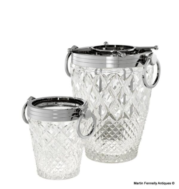 M097 Sold Wine Cooler - Ice Bucket Two Piece Set in Cut Glass