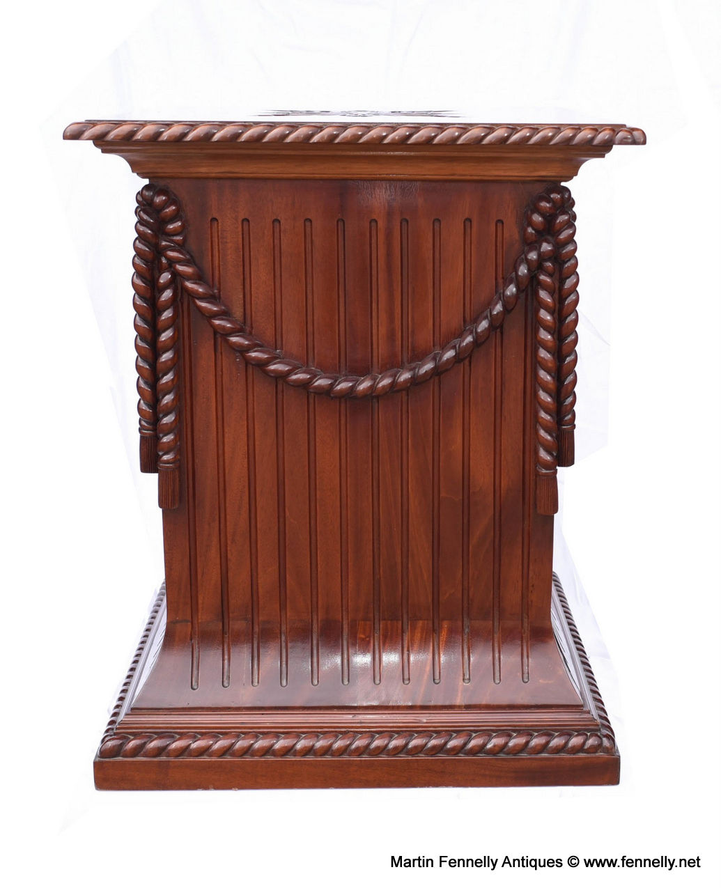 934 Pair Regency Pedestal Mahogany Stands - Classical Columns - Image 4