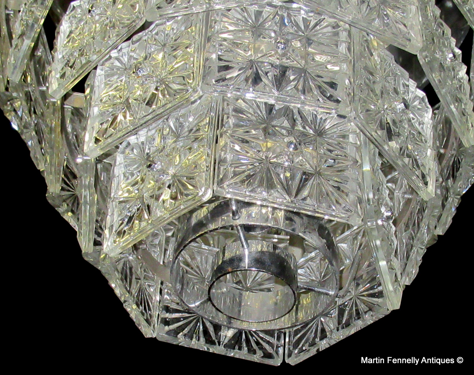 222 Sold Italian Mid Century Cut Glass Chandelier - Circa 1950 - Image 2