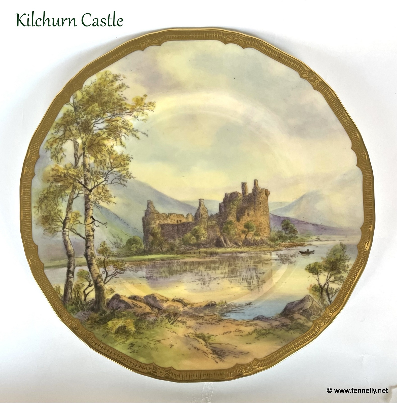 113 Set of 4 Royal Worcester Cabinet Plates - Circa 1920 - Hand Painted - Signed - Image 4