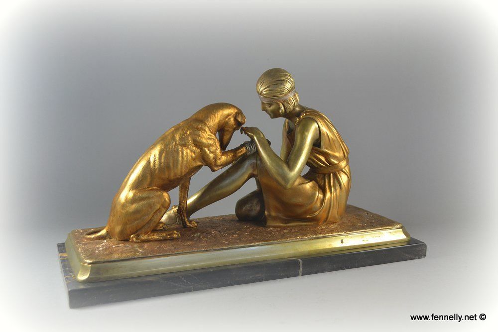 756 Sold Demétre Chiparus (1886 – 1947) - Art Deco - Accident de Chasse - Image 3