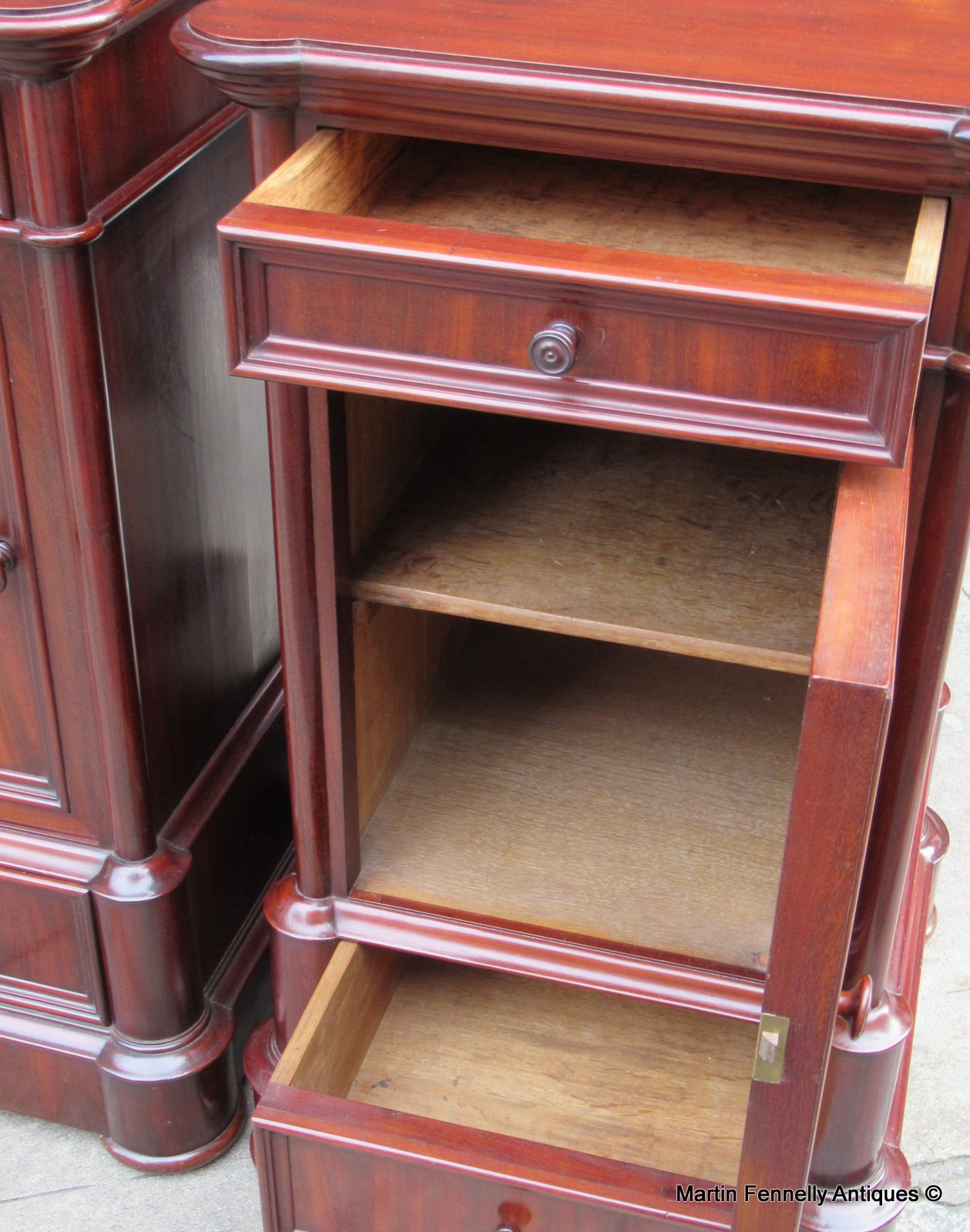 951 Sold Superb Pair of French Mahogany Side Cabinets - Circa 1900 - Image 2