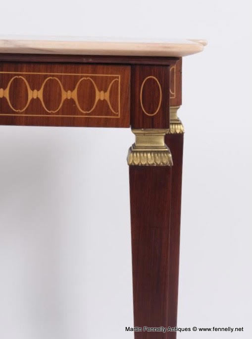 208 Sold Italian Marquetry Inlaid Marble Top Console Table by Paolo Buffa - Image 6