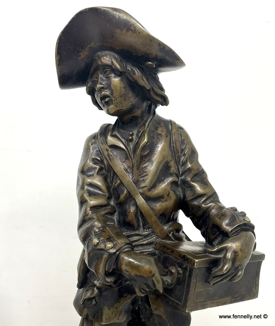 827 Antique Grand Tour French Bronze Sculpture Male Figure Cherub Clodion Barbediene - Image 4