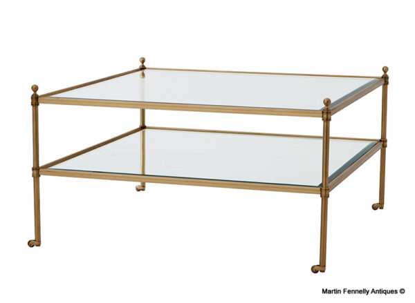 M088 Sold Mid Century Classic Design Coffee Table in Brass and Glass - Eichholtz