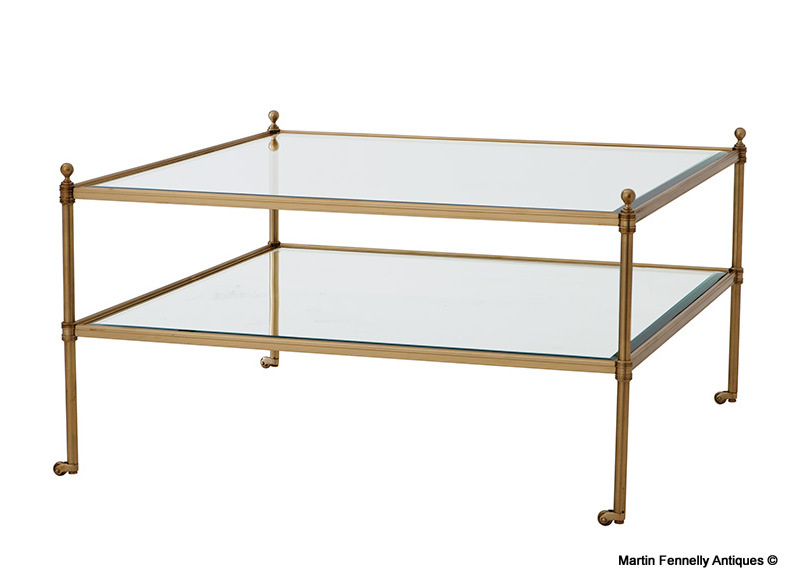 M088 Sold Mid Century Classic Design Coffee Table in Brass and Glass - Eichholtz