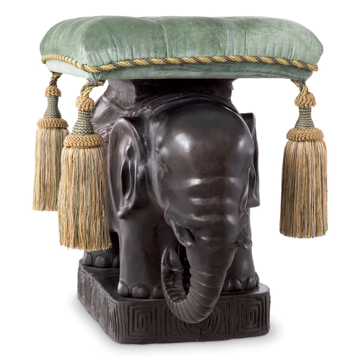 M195 Pair of Bronze Elephant Stools - Eichholtz Designed - Image 4