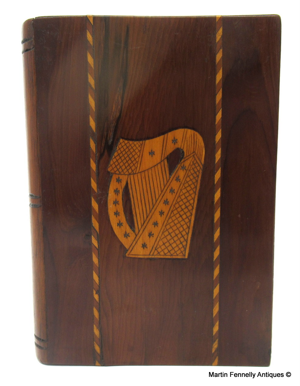 584 Sold Rare Irish Killarney Wood Casket Modelled as a Book Mid 19th Century - Image 4