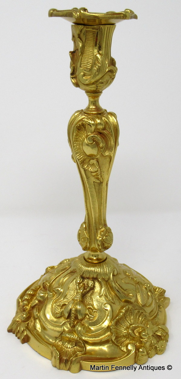327 Sold Manner of Juste Aurèle Meissonier Stunning LARGE Pair French Ormolu Candlesticks 19th Ct - Image 2