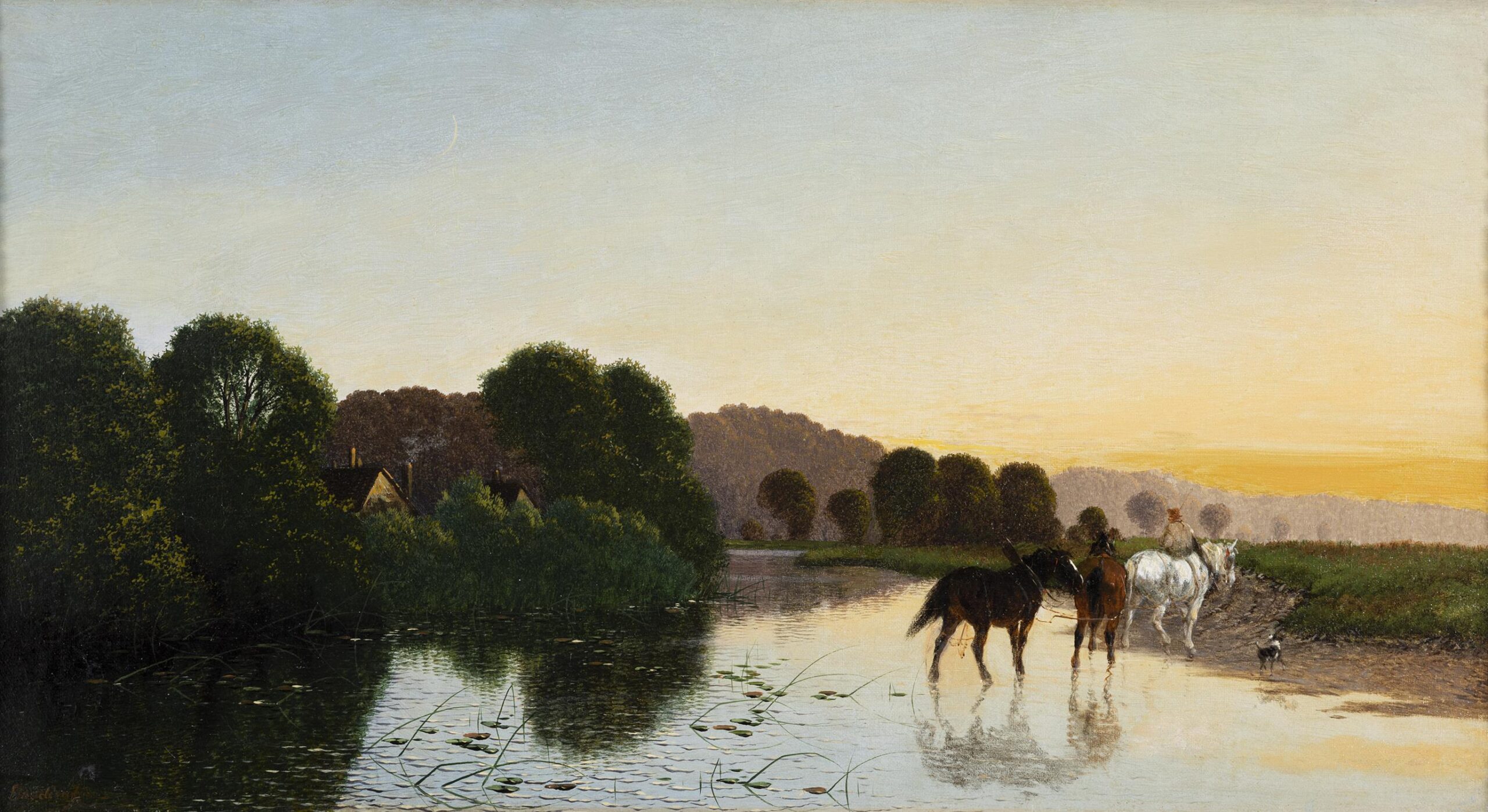 255 Edwin H Boddington (1836-1905) - At Days End - Oil on canvas - Image 2