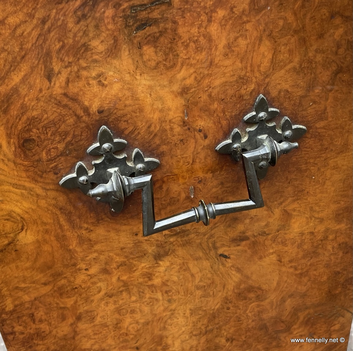 730 Rare Library Chart-Map Cabinet - Burl Walnut - English Circa 1870 - Image 3