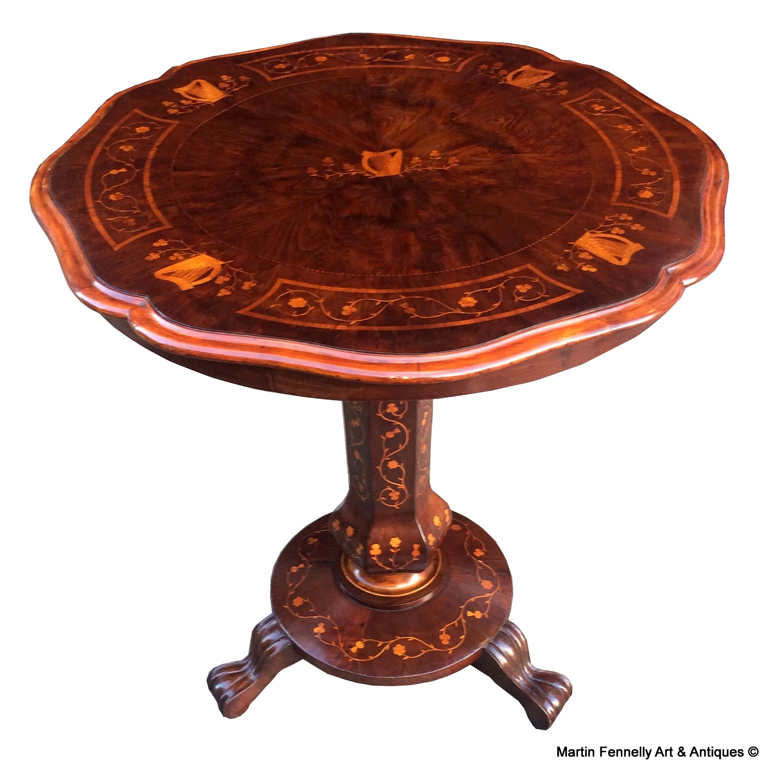 501 Sold Museum Quality Irish Killarney Rare Antique Flip Top Table Circa 1870 - Image 2