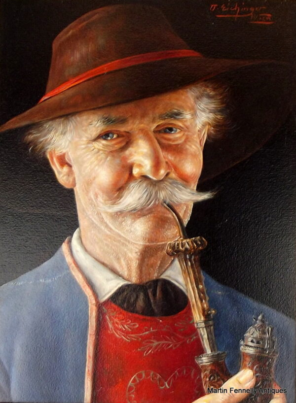 881 Sold Otto Eichinger (1922-2007) - Austrian - Man with Pipe