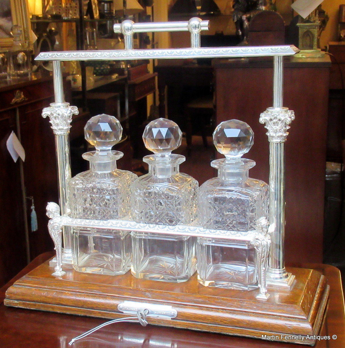 849 Sold Stunning English Tantalus - Rare - Crystal Decanters - Victorian - Image 3