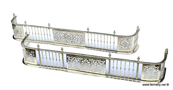 337 Sold Stunning Pair of Regency Irish Brass Fenders - Very Rare