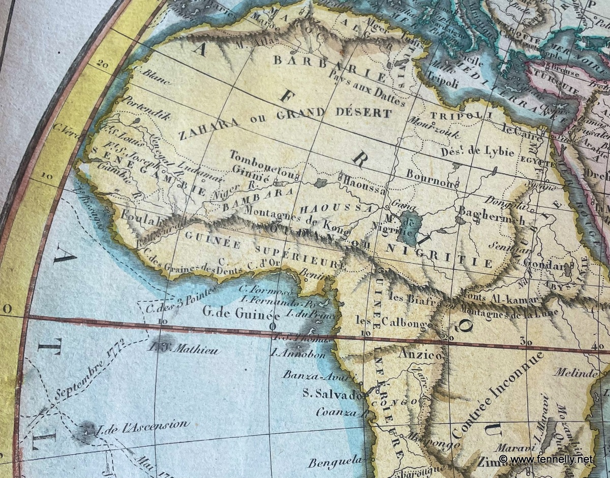 067 Mappe Monde (World Map) - Robert de Vaugondy - 1821 - Image 5