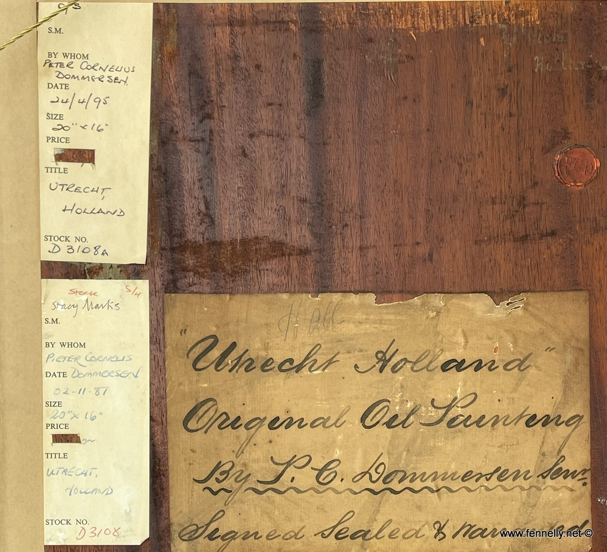 921 Pieter Cornelis Dommersen - Oil on Board - Utrecht Holland - Image 7