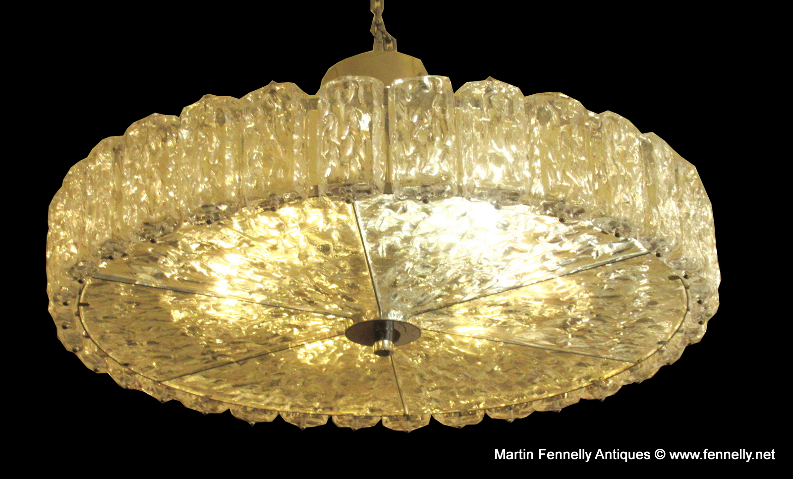237 Sold Spectacular Pair of Murano Crystal Mid Century Chandeliers Circa 1950 - Image 2