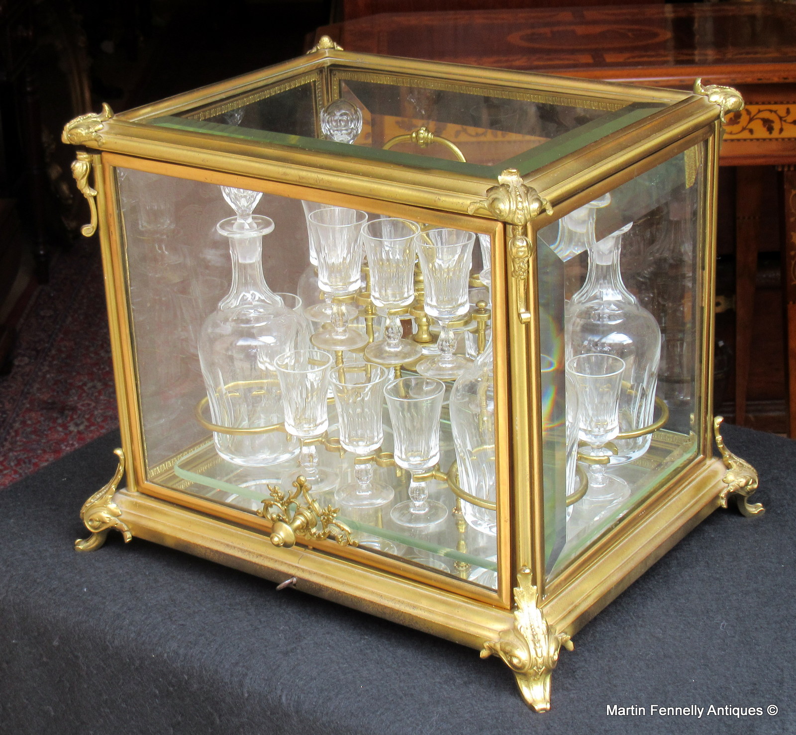 926 French Tantalus - Cave à Liqueur - Circa 1890 - Image 2