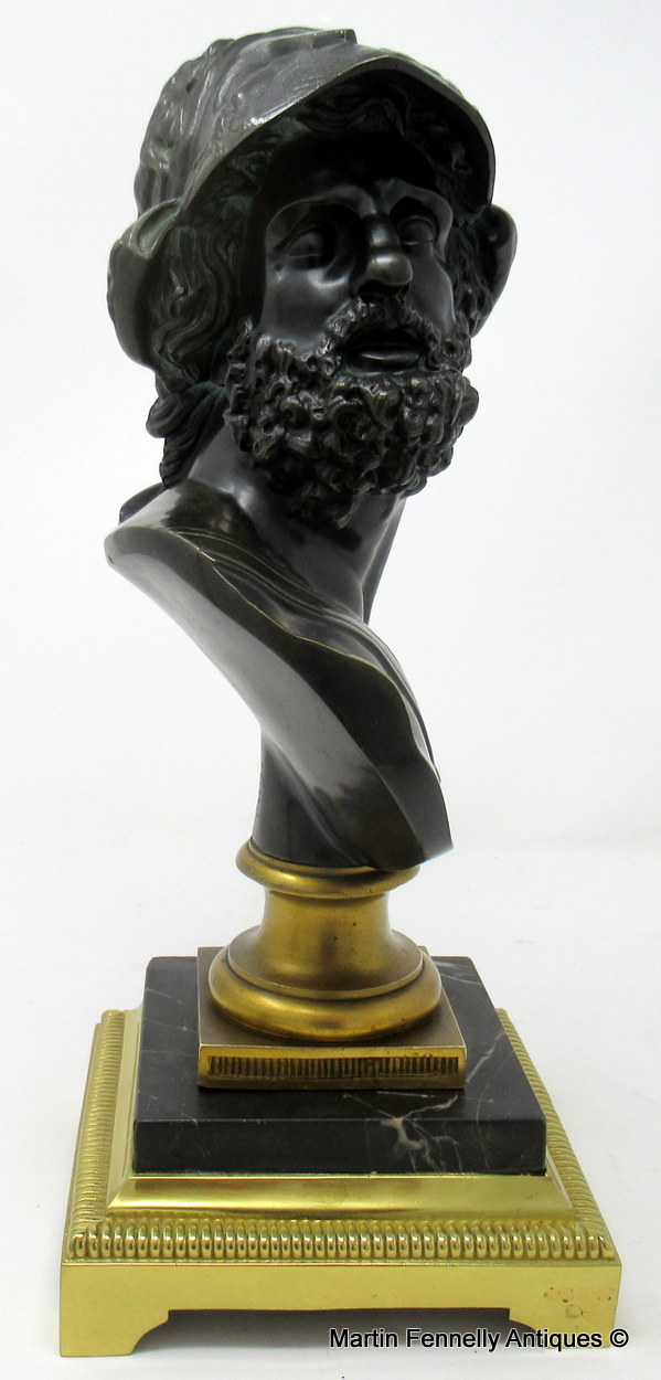 240 Sold Attributed to Benedetto Boschetti Fine Bronze Bust of Ajax 19thCt - Image 2