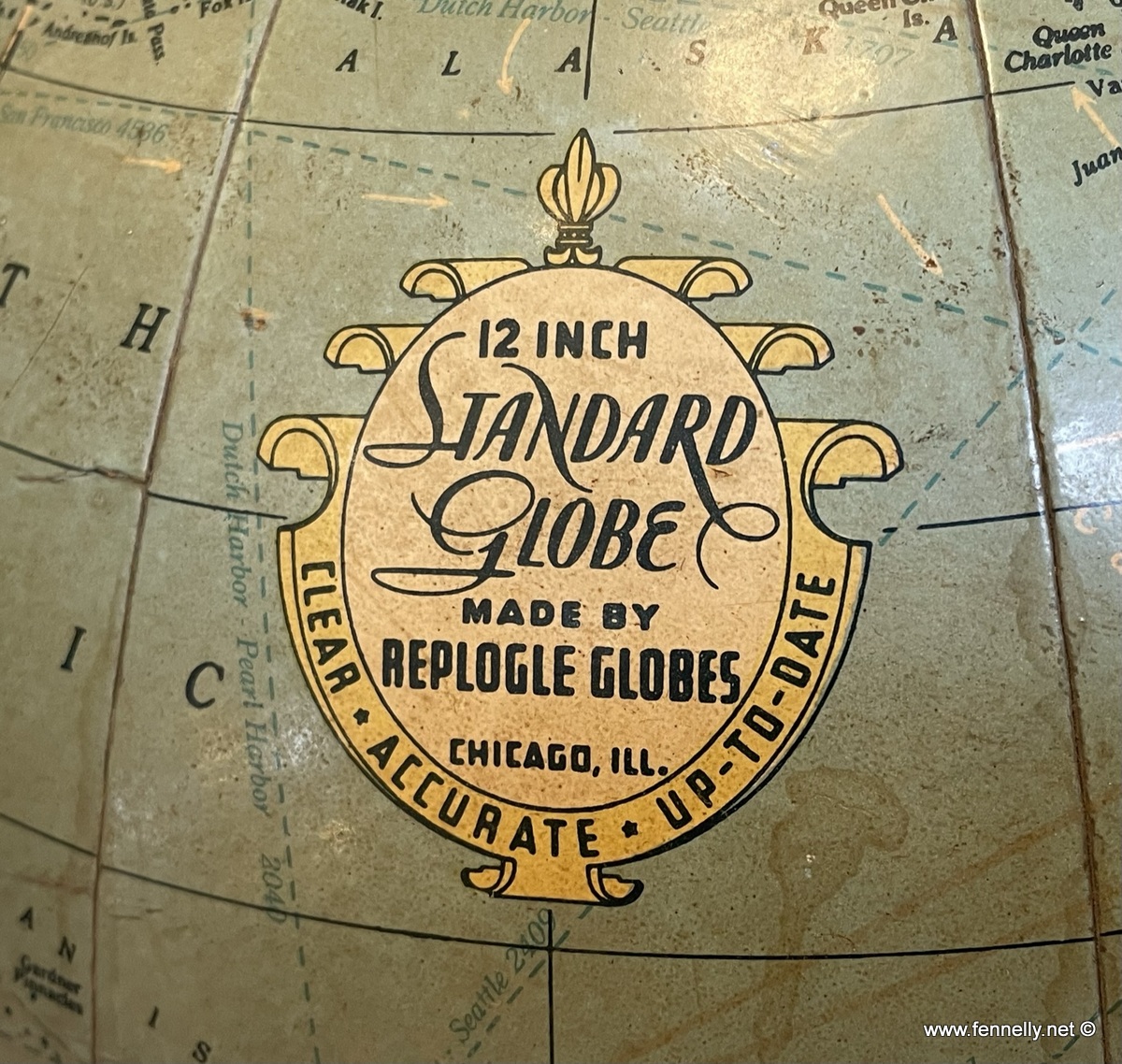 741 Sold Rare 1932 Replogle Globe, Standard Globe with Bespoke Stand and Atlas - Image 5